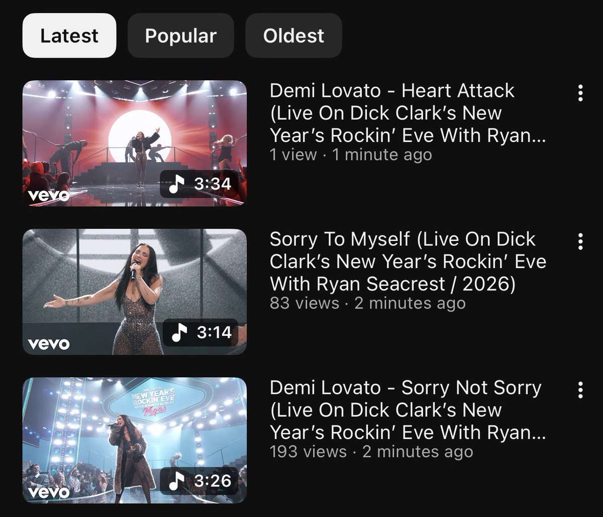 justcatchmedemi's tweet image. Demi Lovato’s performances from “Dick Clark’s New Year’s Rockin’ Eve with Ryan Seacrest” are now available on Demi’s official YouTube channel. 

DemiLovato.Ink.to/NYRE