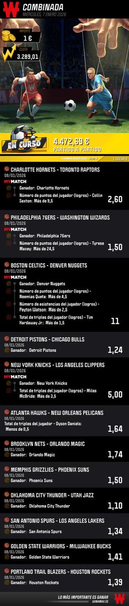 MisterNBA23's tweet photo. Cuota 3289🍀para valientes https://t.co/vjqmgaB07n