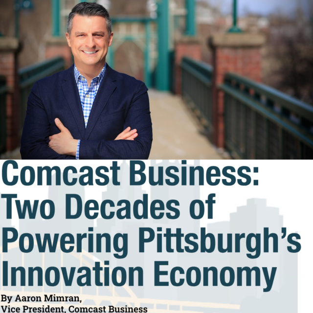 DeShaneHambrick's tweet photo. Check out Aaron Mimran, Regional VP of Comcast Business, in Pittsburgh Tech Council’s TEQ Magazine as he reflects on a transformative past and a tech-driven future. Here’s to fueling even more Pittsburgh business growth in 2026! #IWorkForComcast https://t.co/EMhWGp7ihb https://t.co/TMhiTWl4B3