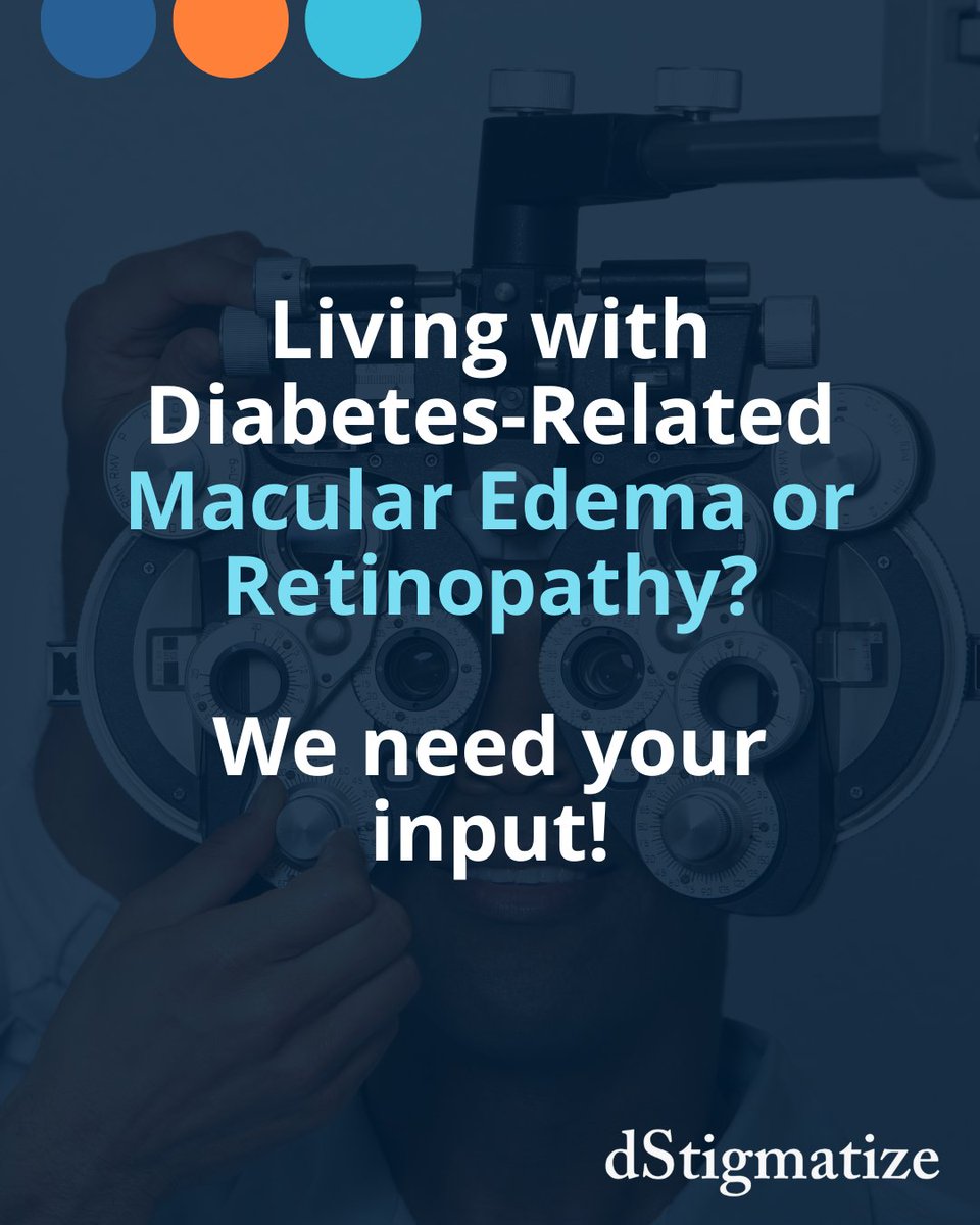We’re helping host a series of conversations to capture authentic perspectives and experiences from people living with diabetes, diabetic retinopathy, and diabetic macular edema. See if you qualify: diatribenews.org/49aGCu3 

#dstigmatize #diabetes #eyehealth