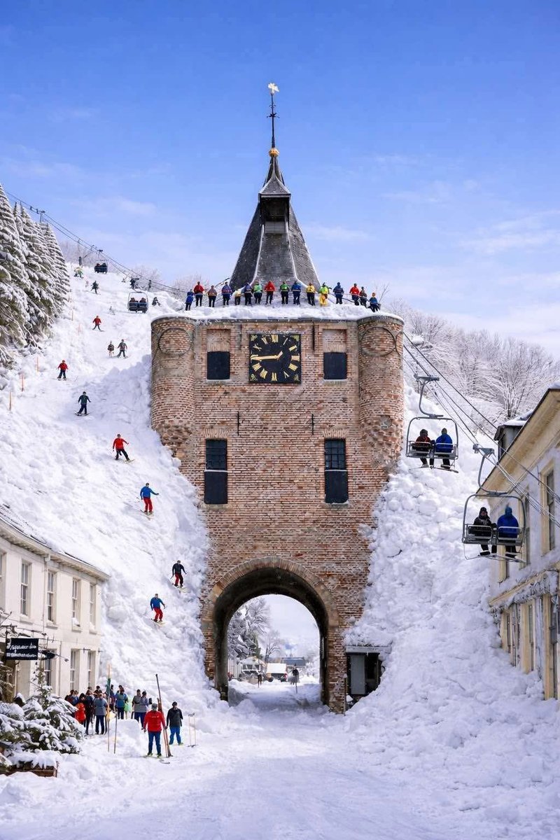 Ondertussen in Elburg 🤣⛷️