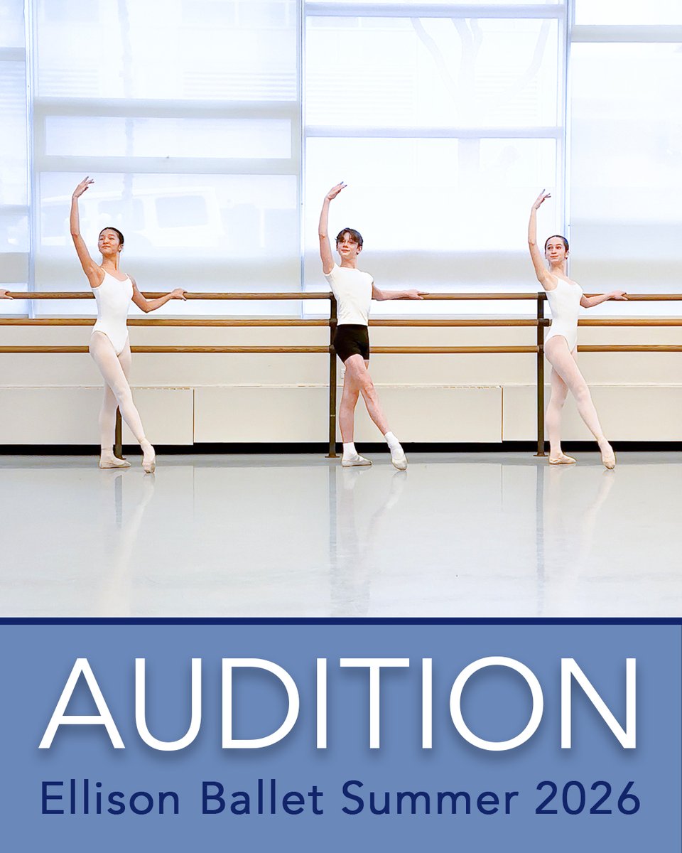 EllisonBallet's tweet image. At Ellison Ballet, excellence isn’t a destination — it’s a daily practice. Audition now to study with master teachers dedicated to your artistic growth and the development of your professional career.
ellisonballet.org/summerintensiv…
ellisonballet.org/auditiontour