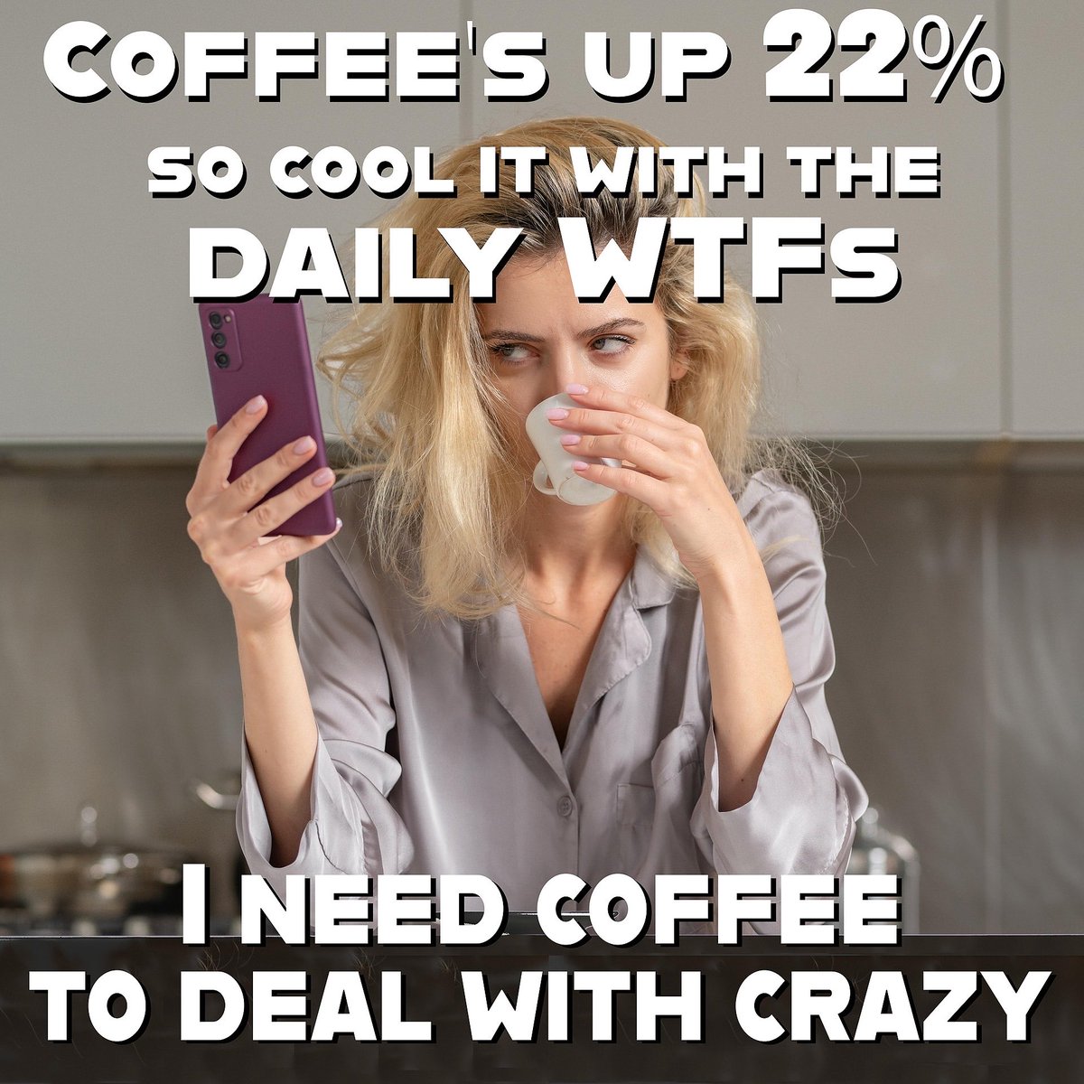 OsnapDustin's tweet photo. ☕ Tariffs. Wars. Epstein. Lies.
When the 🔴🐘 leadership keeps escalating the chaos, the everyday impact is real. At minimum, they should Make Coffee Cheap Again — because keeping up with all this requires caffeine and clarity.

#MakeCoffeeCheapAgain #Tariffs #Wars #Epstein https://t.co/LZfl5lkRBk