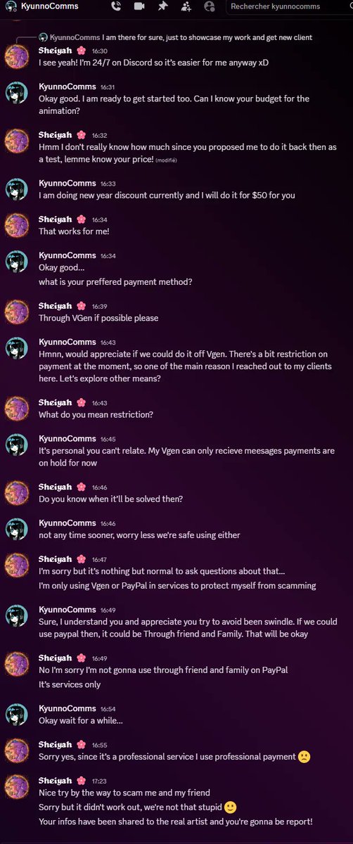Iyah2701's tweet photo. ⚠️ SCAMMER ALERT ⚠️
On discord someone has been impersonating me and has been reaching out to former clients of mine. THIS IS NOT ME. 

I only have ONE Discord account, which is my personal account created in 2018. https://t.co/AS2xxFc0Wo