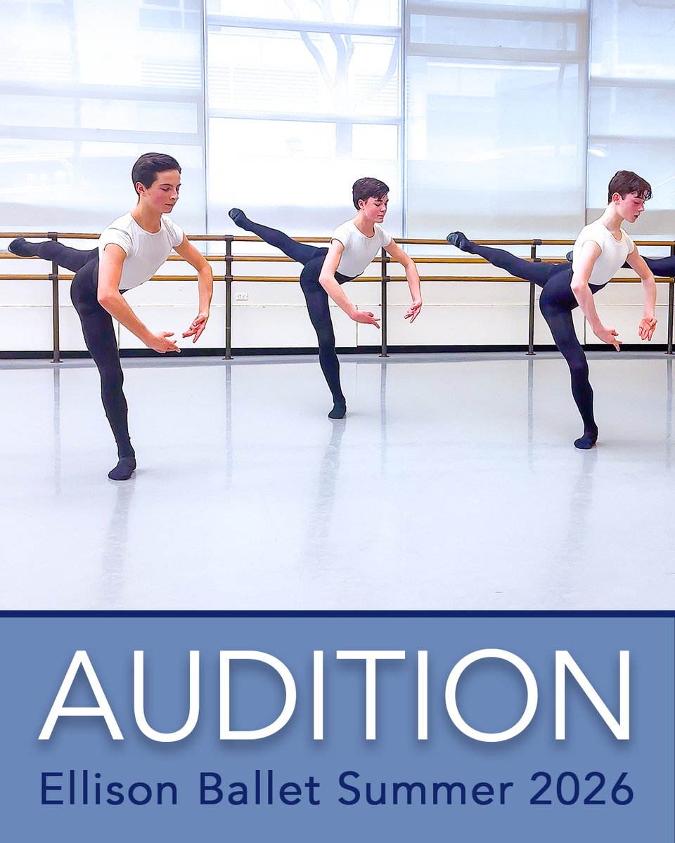 EllisonBallet's tweet image. artistry, the Ellison Ballet Summer Intensive will elevate your ballet training. Auditions today!

About the Programs: ellisonballet.org/summerintensiv…
Audition Information: ellisonballet.org/auditiontour