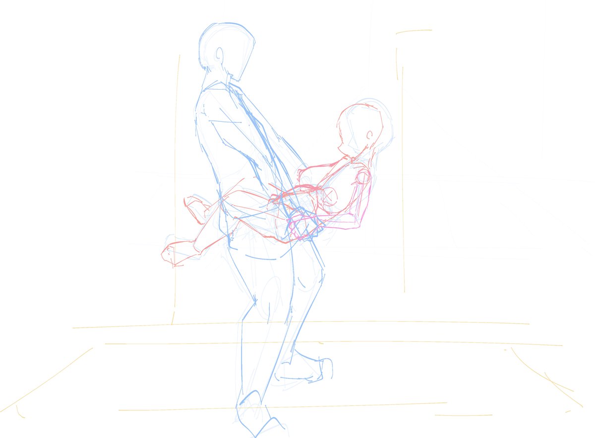 今日の支援サイト用エロ落書きのラフ 