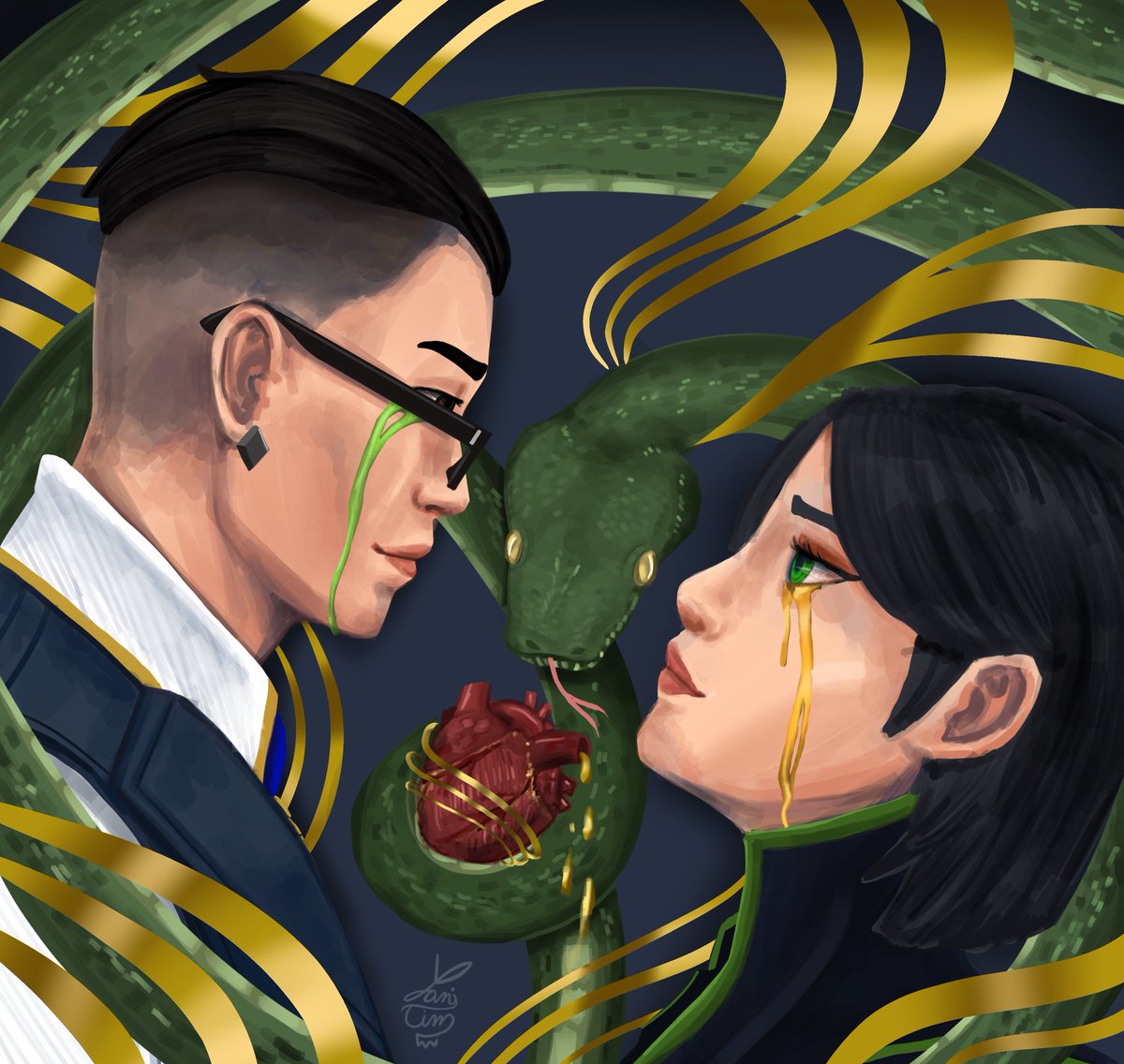 Yanitim1's tweet photo. “ Between Us ”

#VALORANT #ValorantArt #Chiper #Viper #Chamber https://t.co/VTqe2IQFL1