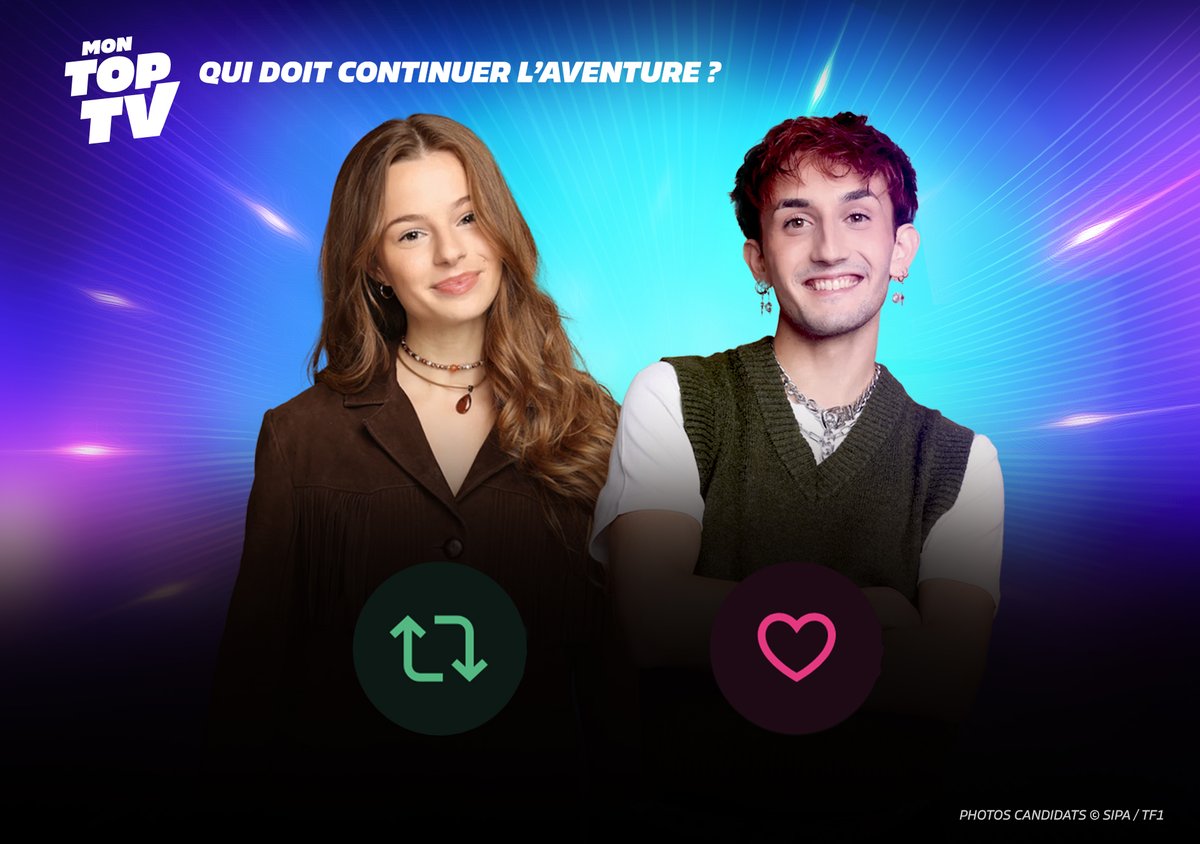 montoptv's tweet image. Anouk ou Victor ? Qui doit continuer l'aventure ?
🔁 Anouk
❤️ Victor
#StarAcademy