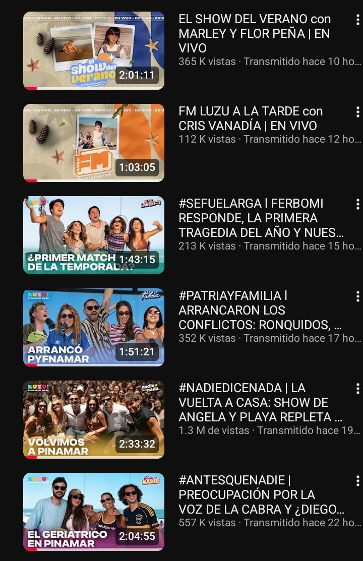 Todos los programas de LUZU están muy bien 🔥

Se nota que se van consolidando 🚀

Se puede ver en el vivo y se refleja en los números del canal 📈

#Luzutv #LuzuPinamar2026 #Fmluzu
#nadiedicenada #Sefuelarga
#AntesQueNadie #ElShowDelVerano