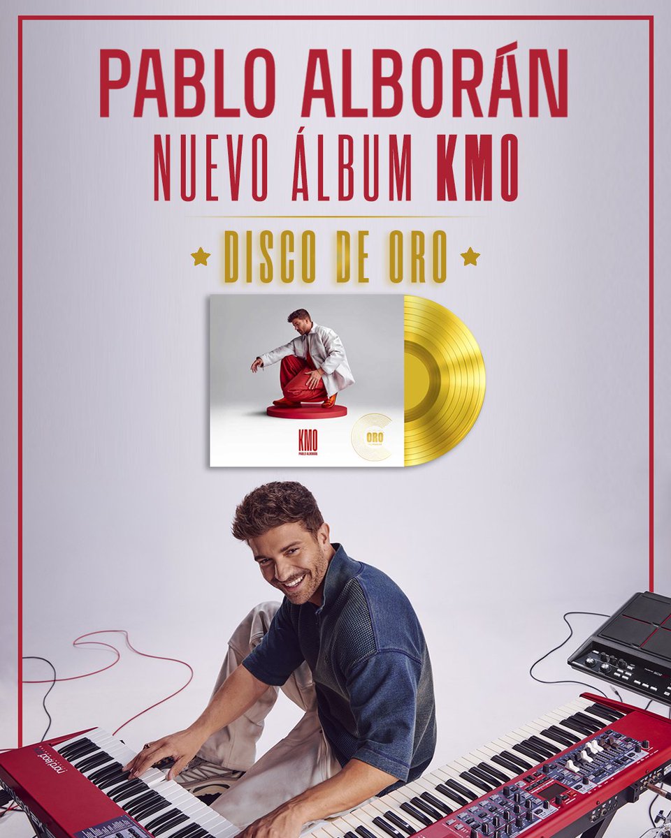 #Info Hoy se cumplen 2 meses del lanzamiento de #KM0, nuevo álbum de <a href="/pabloalboran/">Pablo Alborán</a>, y lo celebramos con el DISCO DE ORO por las ventas físicas y streams.

Este 2026 llevará este trabajo al directo con #GlobalTourKM0, una gira internacional muy especial 🎟pabloalboran.es.