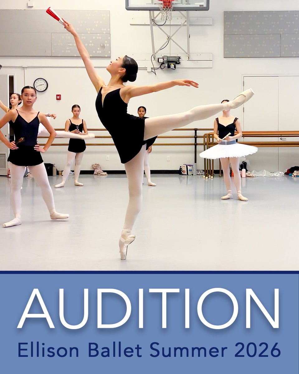 EllisonBallet's tweet image. Dance with Ellison Ballet from coast to coast this summer! EB offers four summer programs in Los Angeles and New York City, including specialized programs in Pas de Deux and Classical Variations!

ellisonballet.org/summerintensiv…
ellisonballet.org/auditiontour