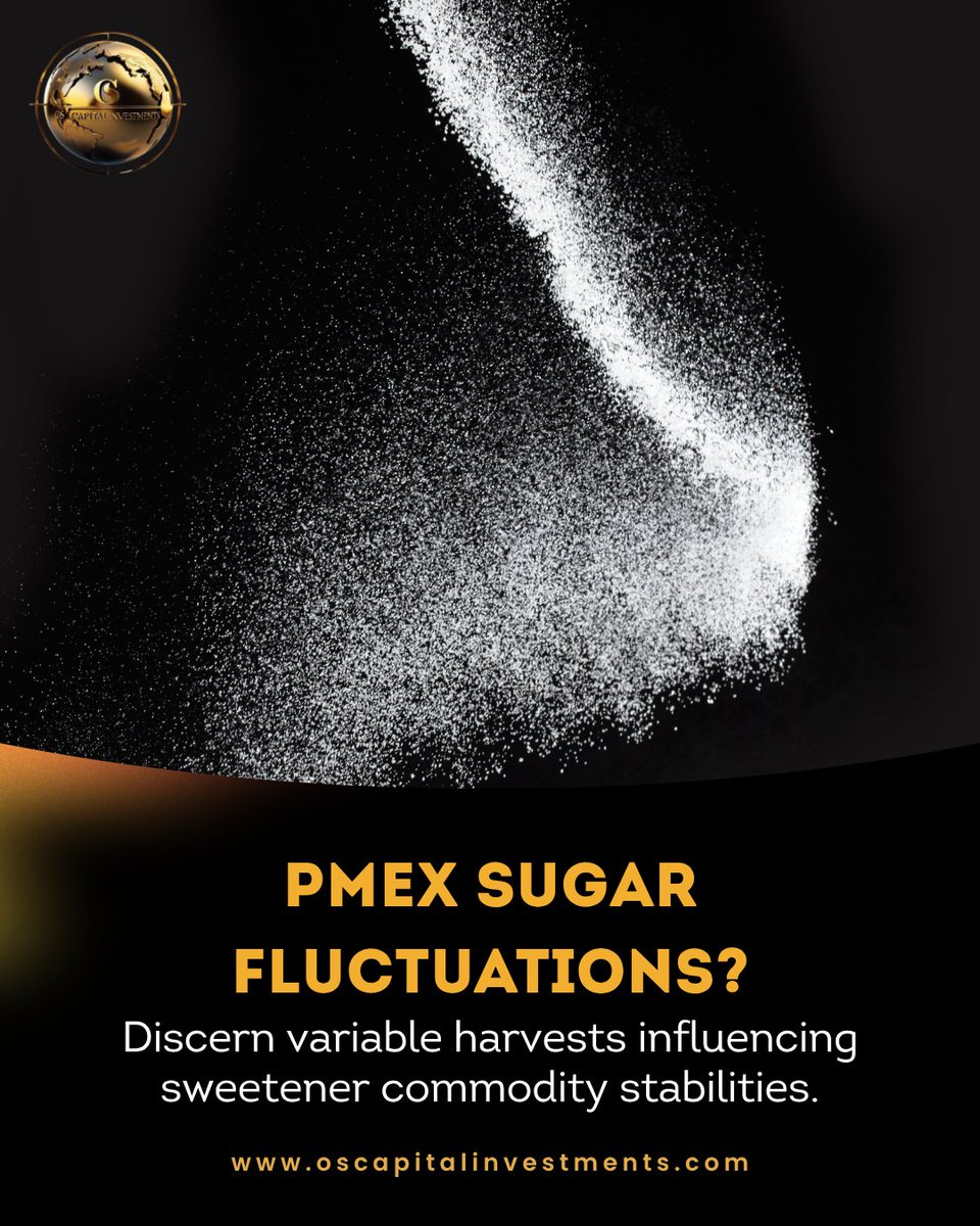Oscapitalinvest's tweet image. PMEX sugar experiences volatility as seasonal supply shifts impact pricing.

#pmex #sugarmarket #commodityupdates #oscapitalinvestments