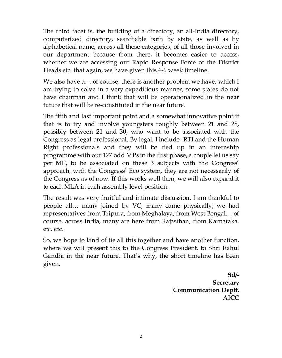 Highlights of Media Bite

07 Jan, 2026

Dr Abhishek Manu Singhvi, MP and Chairman, Law, Human Rights &amp; RTI department, AICC, addressed the media at Indira Bhawan, AICC Hdqrs, today.