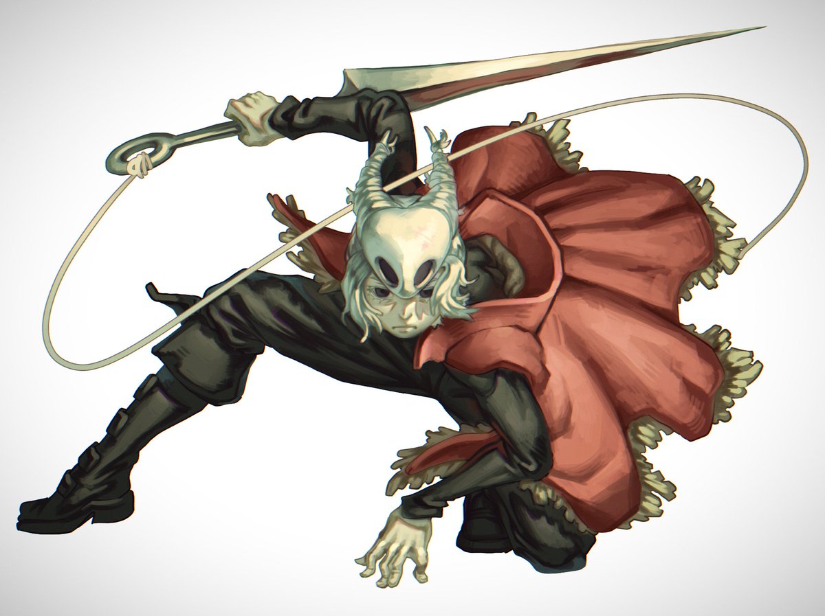 MememellowA's tweet image. Another, slightly different take on humanoid hornet #silksongfanart