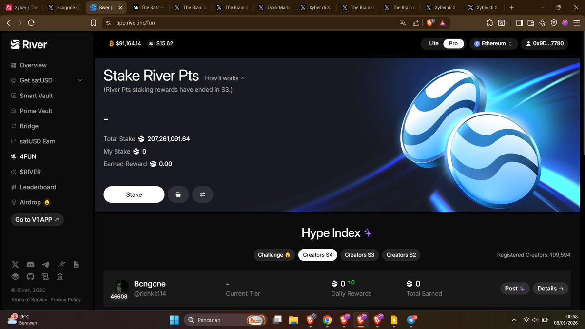 yow fams ready for climbing rank into river?

Ride the $RiverPts wave Stake &amp; earn without limits! <a href="/River4fun/">River4FUN 🐝</a> brings crypto adventure to life lfg fams keep earning in <a href="/RiverdotInc/">River</a> 
#CryptoEarnings