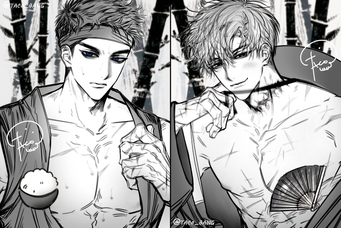 taco_bang's tweet image. 쌀밥 || 부채