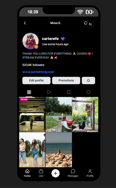 Chief_of_web's tweet photo. Building a minified app that fuses TikTok’s short-form energy with Twitch-style live interaction. 

Still in progress, but it’s coming together nicely 😀

Stay tuned @qubaagency https://t.co/dzqD1EBNxZ