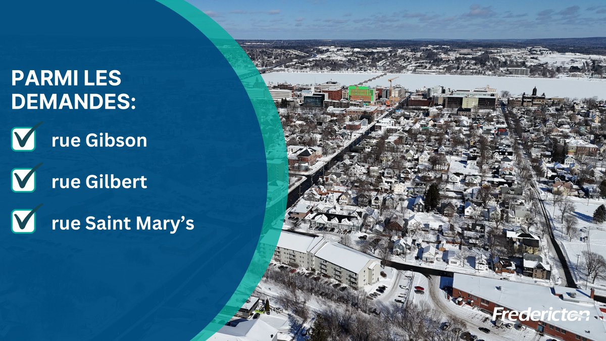 Vous vous interrogez sur les nouvelles demandes qui seront examinées lors de la prochaine réunion du Comité consultatif sur l’urbanisme, le mercredi 21 janvier? 🤔

Renseignez-vous ici : fredericton.ca/fr/votre-admin…...

Regardez en ligne : bit.ly/4cdh7bg