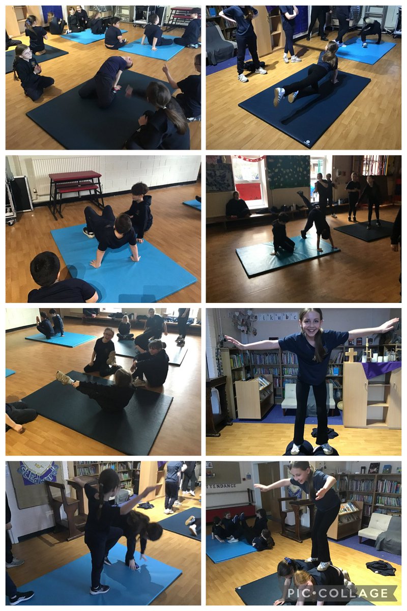 Performing symmetrical and asymmetrical balances in our first gymnastics lesson this morning #stedwardspe