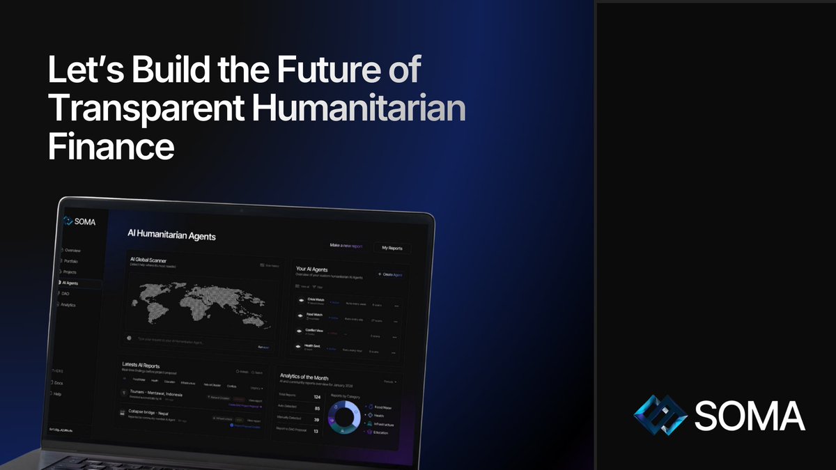 SOMA_CURRENCY's tweet image. The #SOMA Dashboard is where everything happens.📈

You’ll be able to manage your assets, support real projects, participate in governance, and track impact, all in one place.⬇️