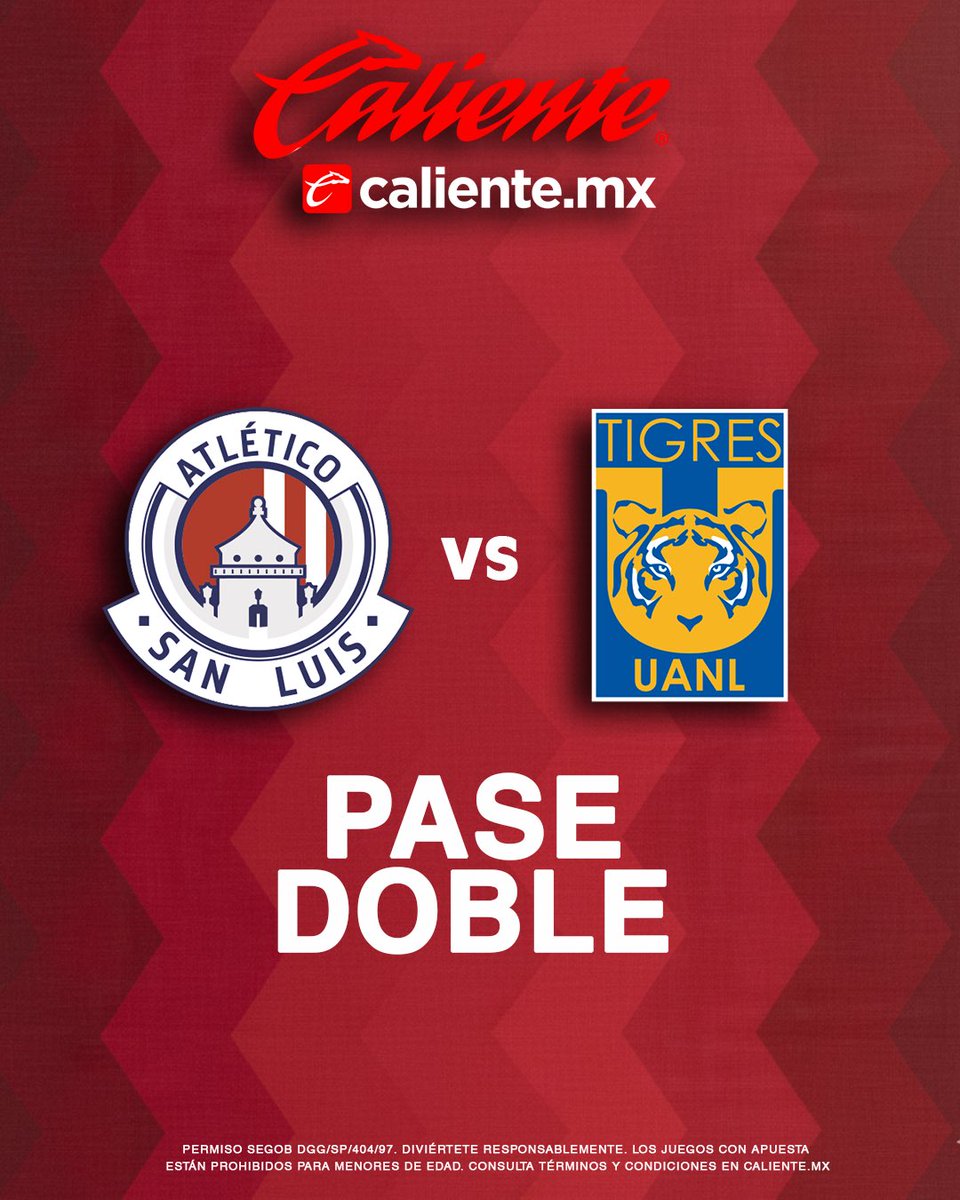 🚨#GIVEAWAY POTOSINO🚨

¡TE REGALAMOS BOLETOS PARA EL #ADSL vs #Tigres! 🎫 
 
1️⃣ Sigue a <a href="/calientesports/">Caliente Sports</a> y a mí 📲
2️⃣ Dale 🔁 y ❤️
3️⃣ Menciona quien será la figura del partido y utiliza el hashtag #MásAcciónMásDiversión 🔥

🎫 ¡Se regalará UN PASE DOBLE!