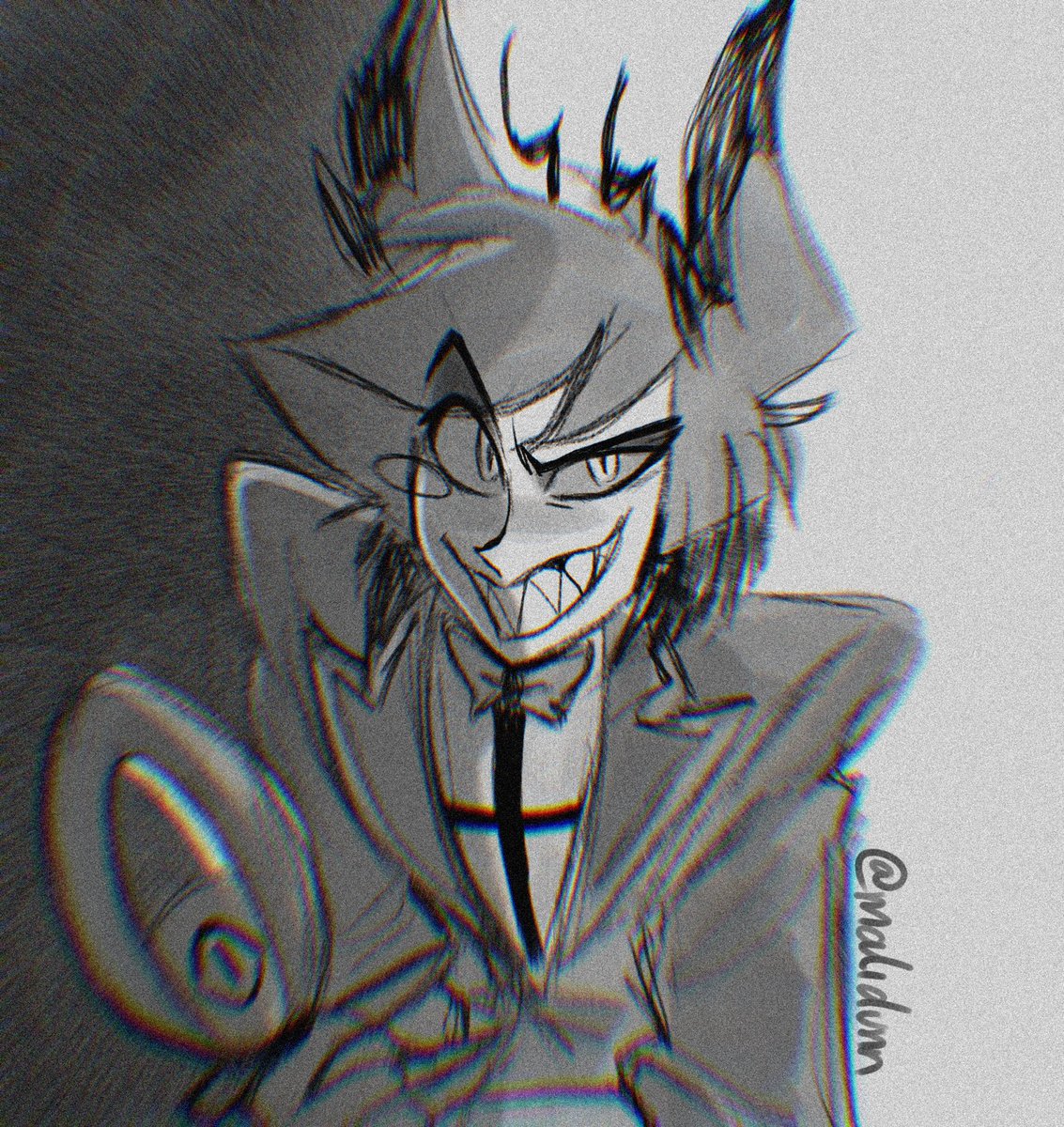An old Alastor sketch ❤️✨ 

#Alastor #HazbinHotel #sketch