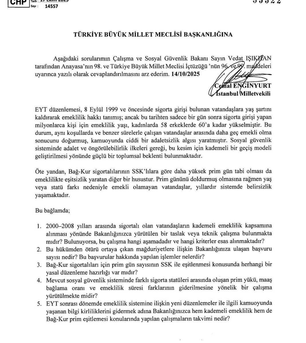 ycelltaskin16's tweet image. Kademeli emeklilik sorunu hakkında meclise ve çalışma bakanlığına soru önergesi sunan Cumhuriyet Halk Partisi milletvekili sn @cenginyurt52  beyefendiye şahsım adına ve kademeli emeklilik bekleyen vatandaşlarımız adına teşekkür ediyorum 

#KademeKırkÜçtenBaşlar
