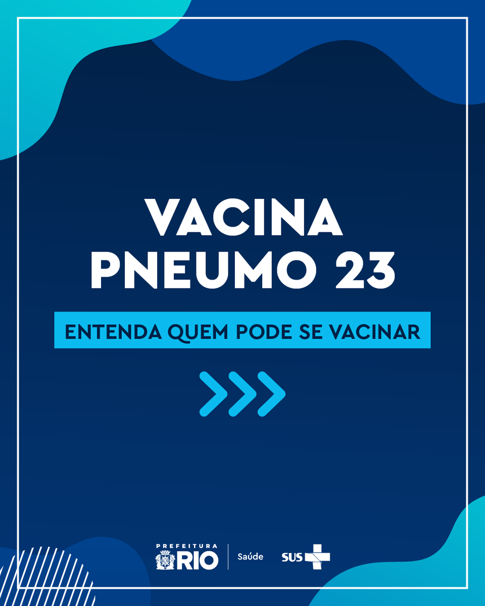Saude_Rio's tweet photo. A vacina Pneumo 23 está disponível para pessoas a partir de dois anos de idade que fazem parte dos grupos prioritários, mediante a apresentação de pedido médico que comprove condição clínica de acordo com os critérios do Ministério da Saúde. https://t.co/CodvOdCnho