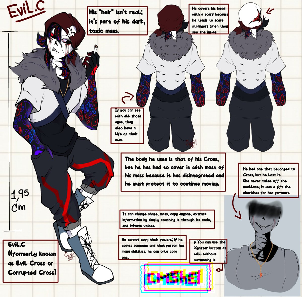 0verKill404's tweet image. Meet my baby Evil.C!

I'm finally giving him his character sheet so you can get to know him better. There are still some panels missing, but I'll keep updating it.