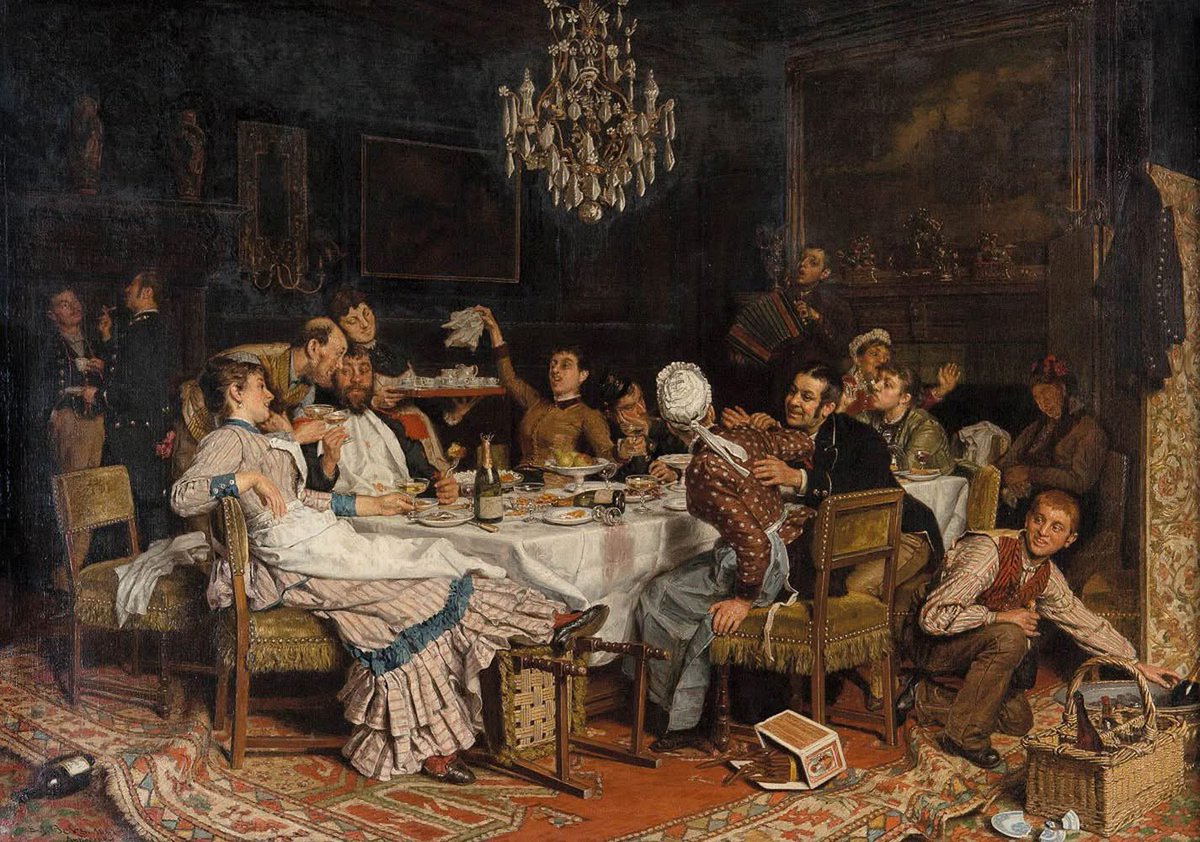 PinarKanat's tweet image. Evert Jan Boks (1838-1914) 
When the Cat Is Away, the Mice Dance