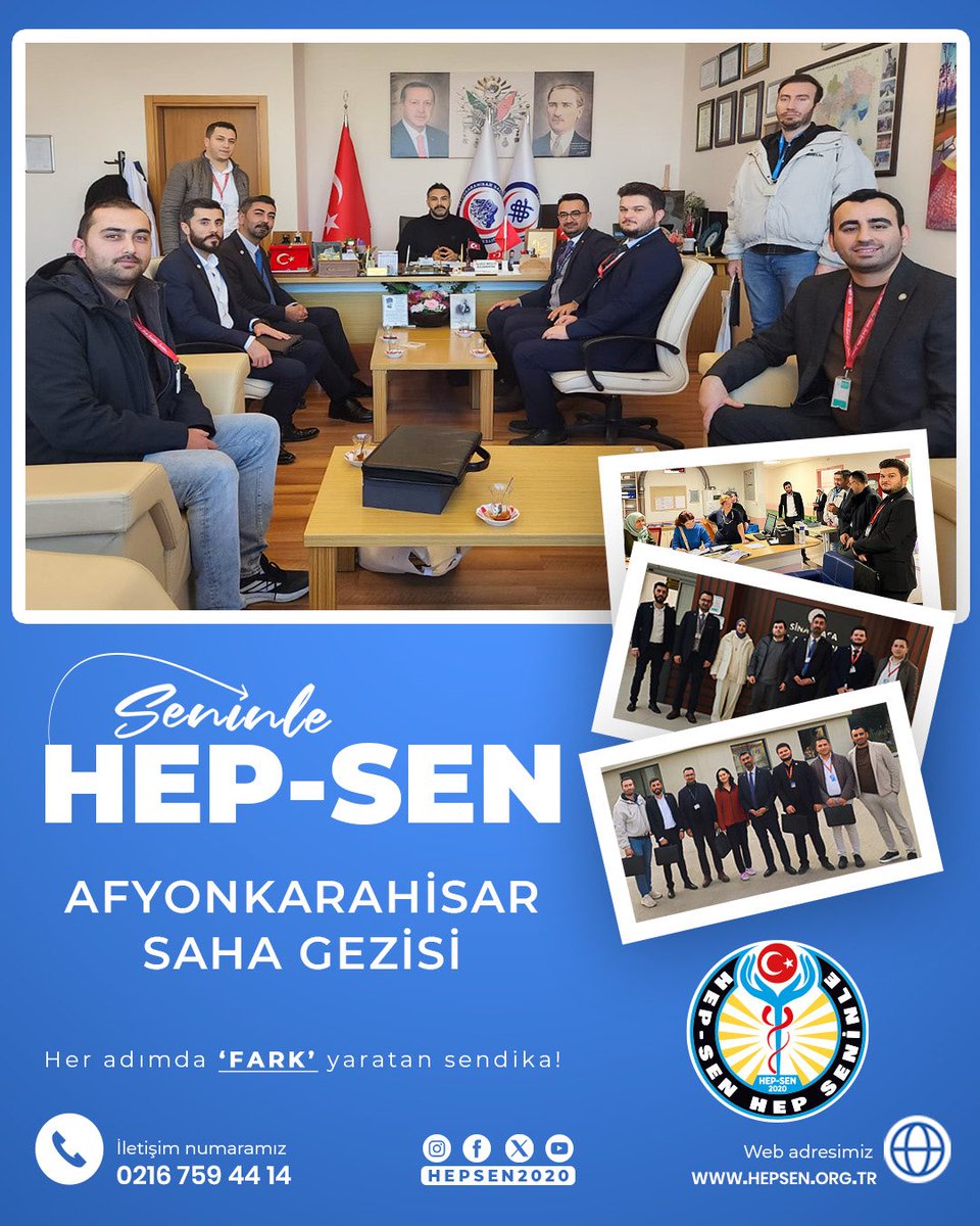 41. Gün Afyon Ziyaretleri

Genel Başkanımız; Afyonkarahisar Sağlık Bilimleri Üniversitesi Başhekimi Aydın Balcı’yı makamında ziyaret etti. 

Ardından Afyon Devlet Hastanesi ve Sinanpaşa Devlet Hastanesi’nde gerçekleştirdiği saha gezileriyle teşkilat buluşmalarına devam etti.