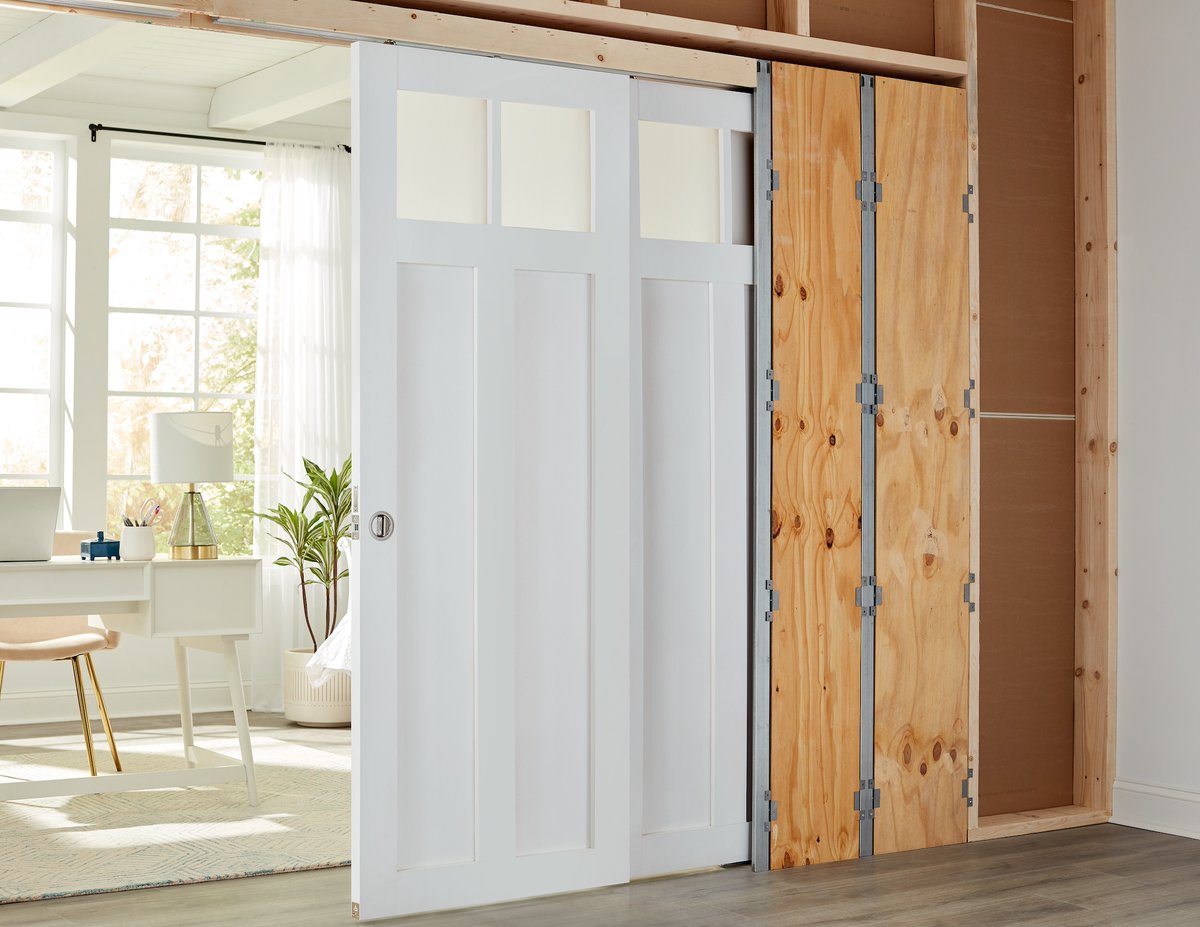 Clean, quiet, and space-smart. The 1562 Bypass Pocket Door Hardware is a perfect fit for guest rooms—smooth sliding doors without sacrificing floor space. #GuestRoomDesign #BypassPocketDoors #JohnsonHardware