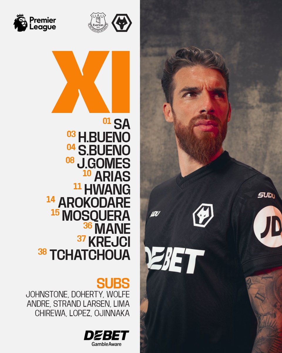 🔒 Unchanged from #WOLWHU 
🇧🇷 Lima back and into the matchday squad 

How we line-up to face <a href="/Everton/">Everton</a> 📋