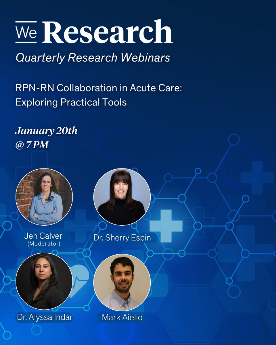 we_rpn's tweet photo. ✨ Strengthen collaboration! ✨

Strengthen RN-RPN collaboration ! 💡
Join our free WeResearch Webinar on January 20th to explore research insights, practical tools, and strategies supporting effective teamwork.

👉 https://t.co/cM5SDeS3T3

#AcuteCare #Webinar #Nursing https://t.co/Iaki3Wbrem