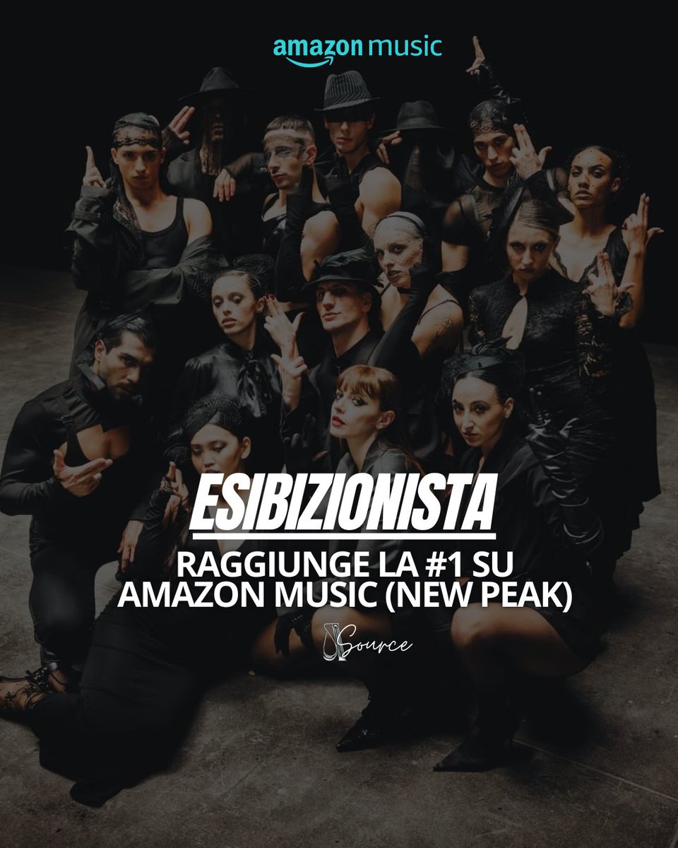 📈 #Esibizionista raggiunge la #1 (+1) su #AmazonMusic (new peak) 🔥🖤

#Annalisa #Charts