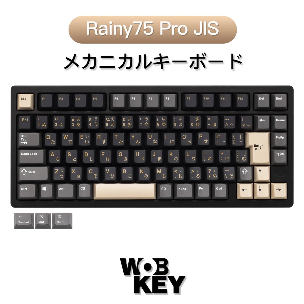 Daihuku0015's tweet image. WOBKEY Rainy 75 Pro JIS 日本語配列
超ロングセラーの「Rainy75」の日本語版がついに登場！！
✅極上の打鍵感
✅待望の日本語配列
✅技適取得済み

今ならまだ先行予約の3,720円オフが得られます。気になっている方は早めに判断した方がお得です👍✨
👉kibushop.com/products/wobke…