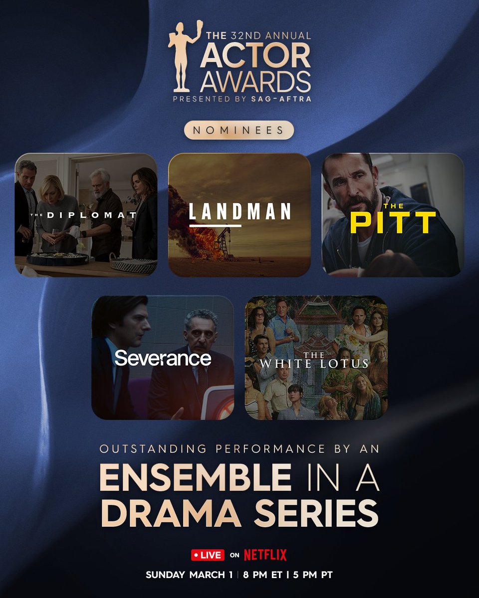 theactorawards's tweet image. Star-studded performances across the board. 

Presenting the #ActorAwards nominees for Outstanding Performance by an Ensemble in a Drama Series.