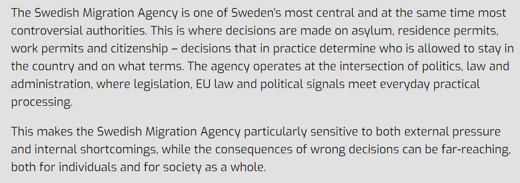 GodCloseMyEyes's tweet photo. Unbelievable story out of Sweden: 

An informant in the Swedish Migration Agency, the place where decisions are made regarding asylum, residence permits, work permits, and citizenship, admitted that the majority of employees there aren't Swedish and don't even speak Swedish. 

It's totally corrupted and run by foreigners who have formed ethnic clans within the organization, and any Swede there who opposes it has to do so in secret or else face punishment.