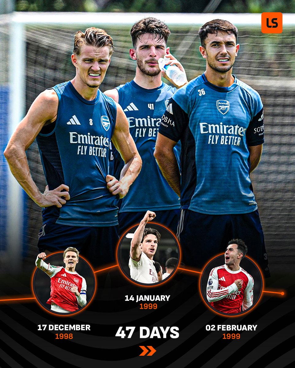 Arsenal's midfield trio were born only 47 days apart 🤯 https://t.co/s557iPGUgn