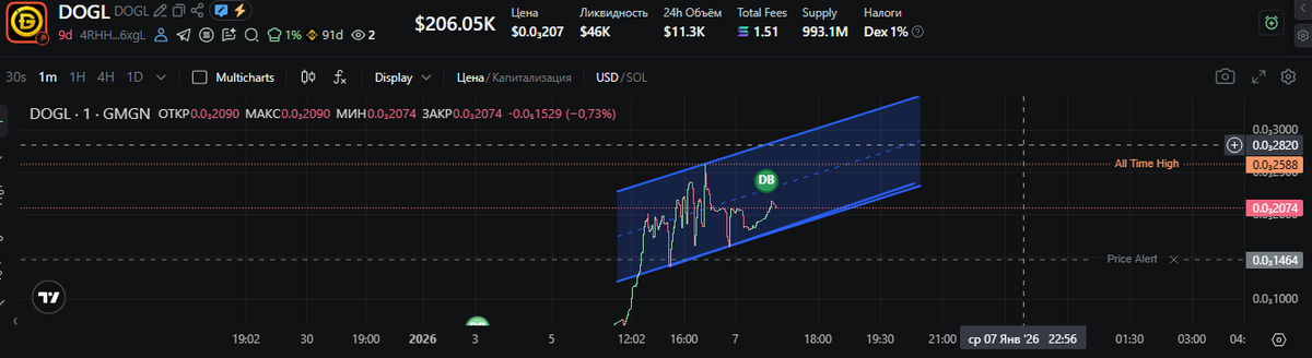 Planeta25605497's tweet photo. $DOGL is moving perfectly within the ascending channel! 📈 Strong bounce from the support line confirms the bullish trend. Aiming for a breakout above ATH to enter price discovery mode. 🚀

Keep a close eye on this move! 💎🔥

#Crypto #DOGL #Bullish #Trading https://t.co/TTDGrhiUyK