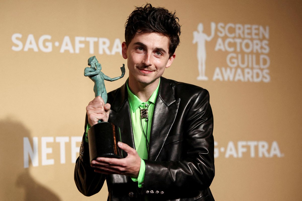 timotheeupdates's tweet photo. Timothée Chalamet has been nominated for Outstanding Performance by a Male Actor in a Leading Role at the 32nd Annual Actor Awards for his performance in 'MARTY SUPREME'. https://t.co/vnhdyrfqLA