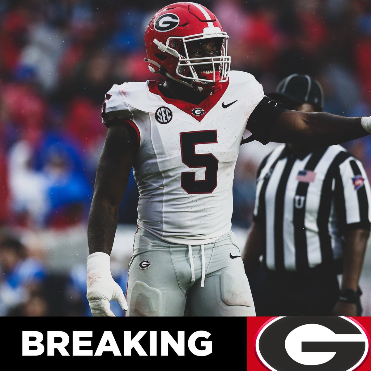 UGAfootballLive's tweet image. #Georgia LB Raylen Wilson has officially announced he will return for his senior season in Athens! 🐶🔥

Wilson totaled 74 tackles and 2.5 sacks this past year, serving as a key piece of Georgia’s defense. His return brings leadership, experience, and proven production back to…