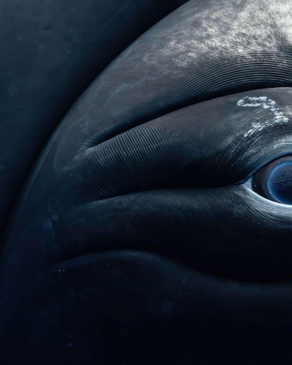 earthcurated's tweet image. The eye of a female Humpback Whale