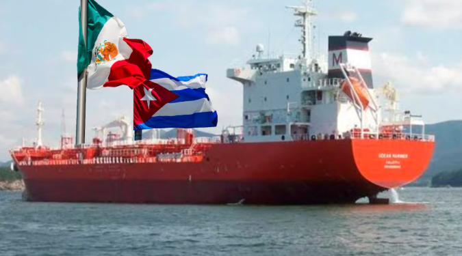 ElFinanciero_Mx's tweet photo. 🛢️Ocean Mariner, buque que zarpó de México hacia Cuba con 14 millones de litros de petróleo: hace unas semanas,  arribó al puerto de La Habana, desde de la terminal de Pemex en Veracruz, tras trasladar millones de litros de combustible

https://t.co/CFnypgms3s https://t.co/fS2RbERMJE