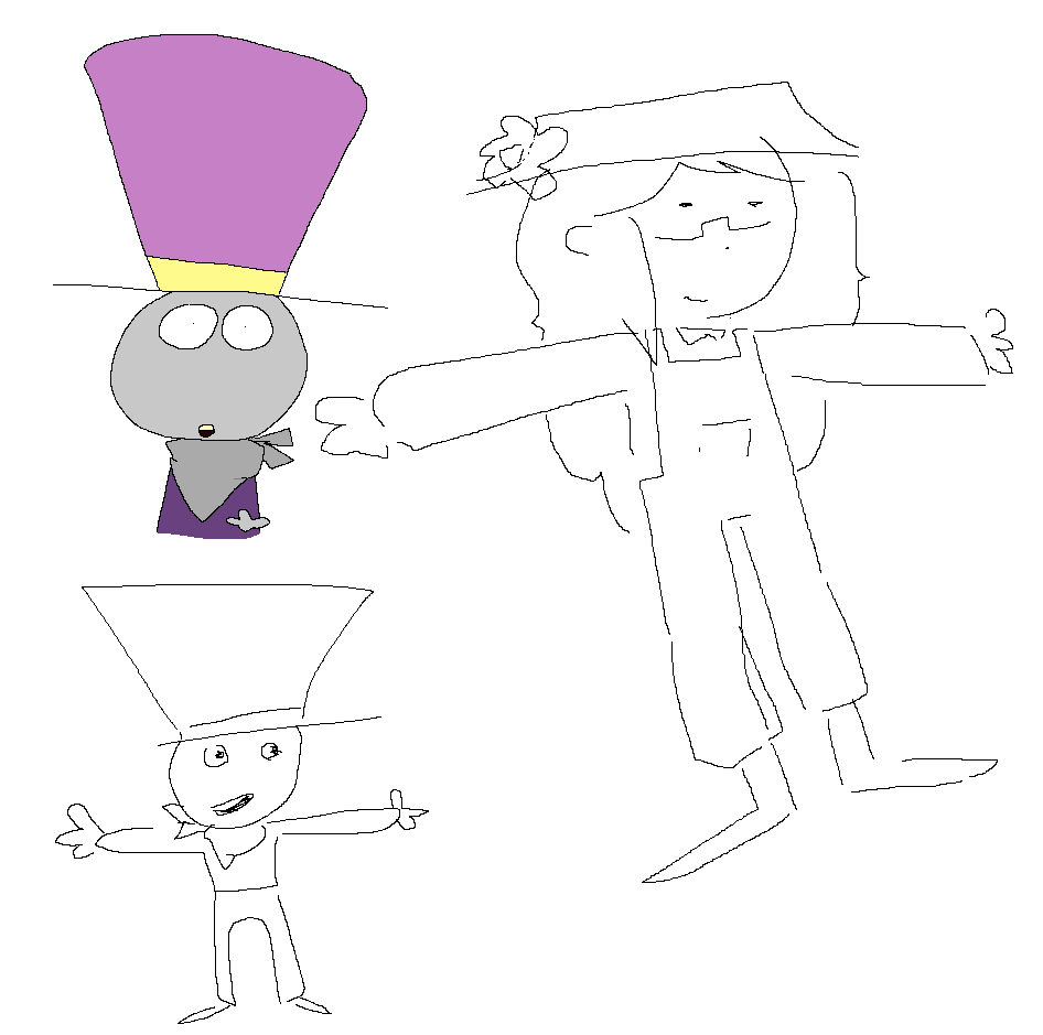 maikapoo's tweet image. doodles from yesterday (that orange haired freak is my sona from when I was like 11)