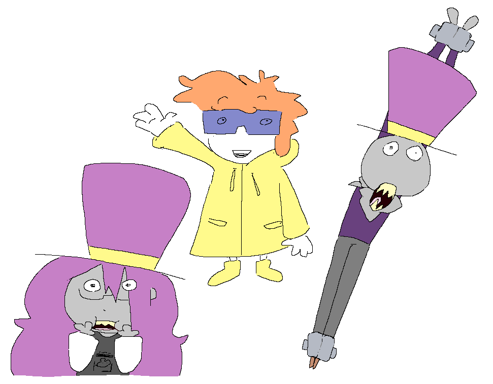 maikapoo's tweet image. doodles from yesterday (that orange haired freak is my sona from when I was like 11)