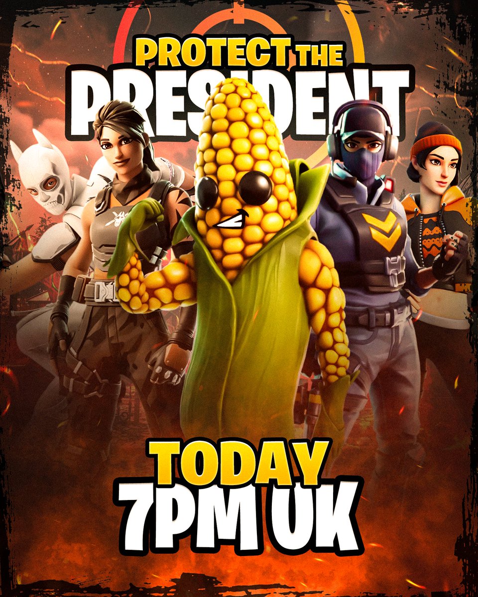 FORTNITE PROTECT THE PRESIDENT 🕵️

WE ARE LIVE RIGHT NOW🔴

VBUCK CUSTOMS, BIG EVENT, JOIN UP!👇

TWITCH.TV/TOMCORNISHH