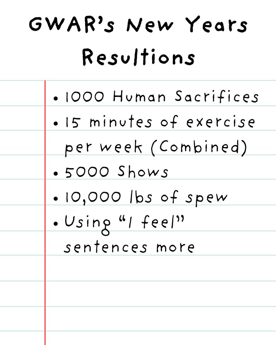 "I feel" since most of you have already failed on your resultions - it's time to tell you about ours.