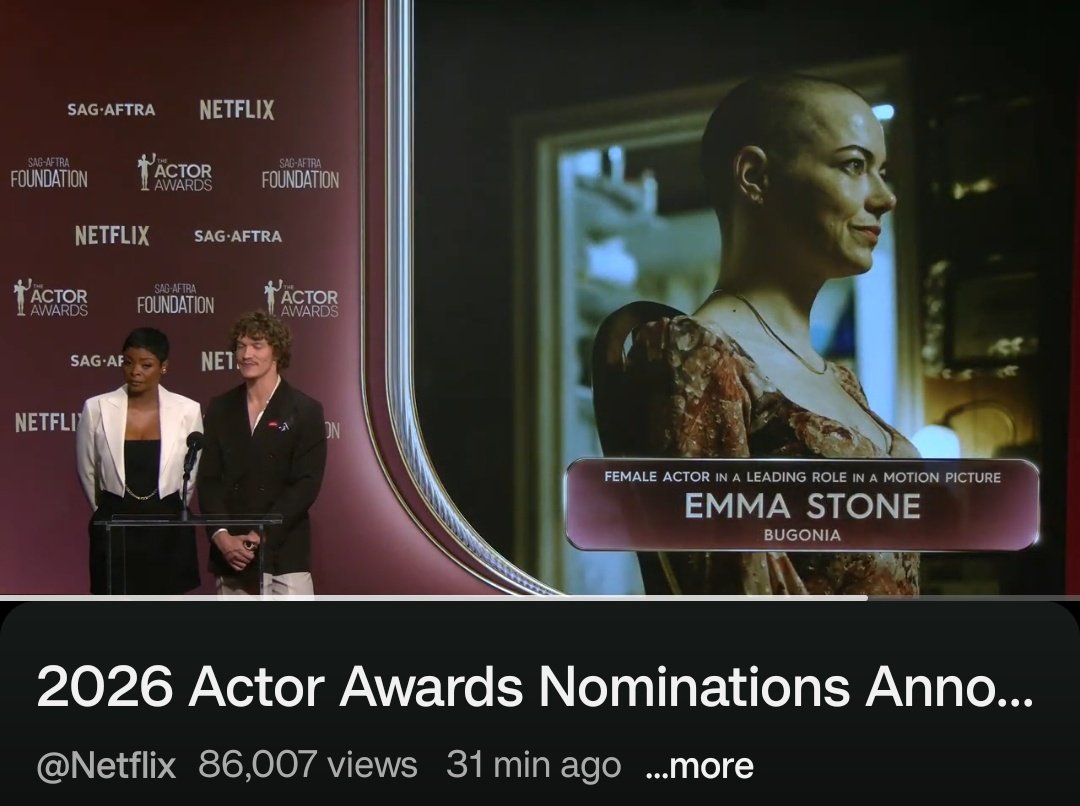 EMMA STONE (BALD) HAS SECURED HER OSCAR NOMINATION!