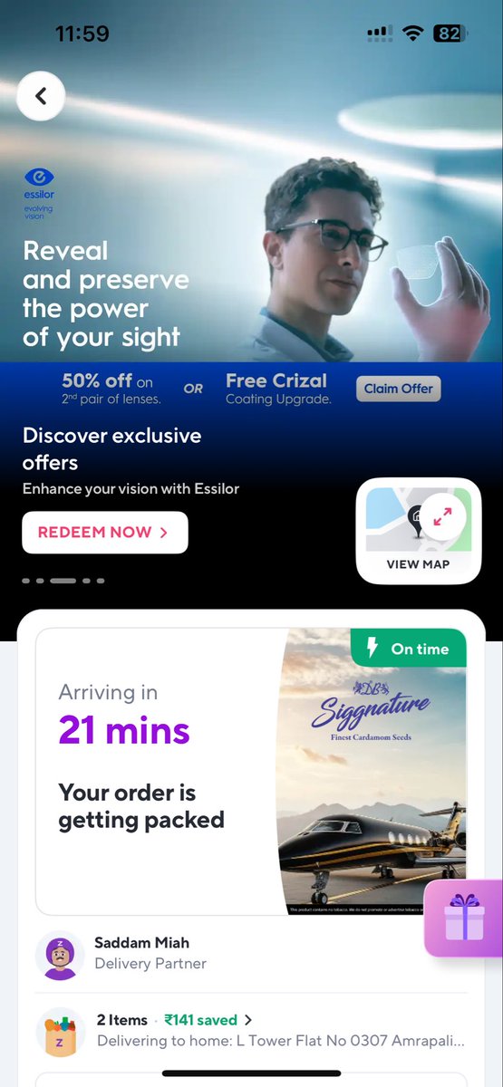 AnantMi_'s tweet photo. @zeptocares 
@ZeptoNow Ordered from Zepto Cafe at 10:38 PM, order is already prepaid. It’s been stuck on “getting packed” showing 21 mins ETA repeatedly with no progress.
Chat option is blocked, no way to cancel, no support response.Please resolve this. Order ID: #MJISGNSNR14335 https://t.co/HSwCpOH0W5